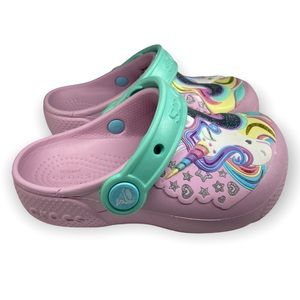Crocs Unicorn kids crocband clogs size 9